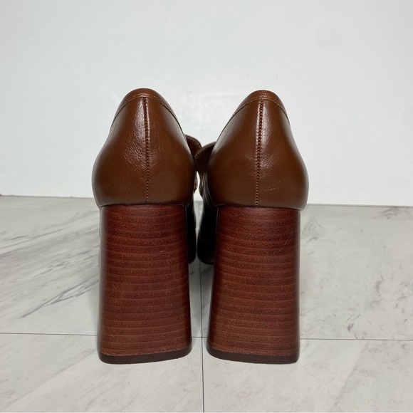 Steve Madden Etney Brown Square Toe Heeled Loafer 9 1/2 M - Picture 3 of 15